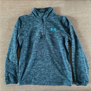 💧 Under Armour Boy’s Quarter‑Zip Top | Teal Heather | Size Medium